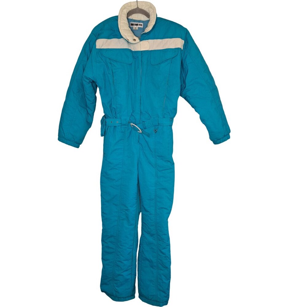 Obermeyer Jessica Vintage 90's Blue One Piece Snowsuit Size 10